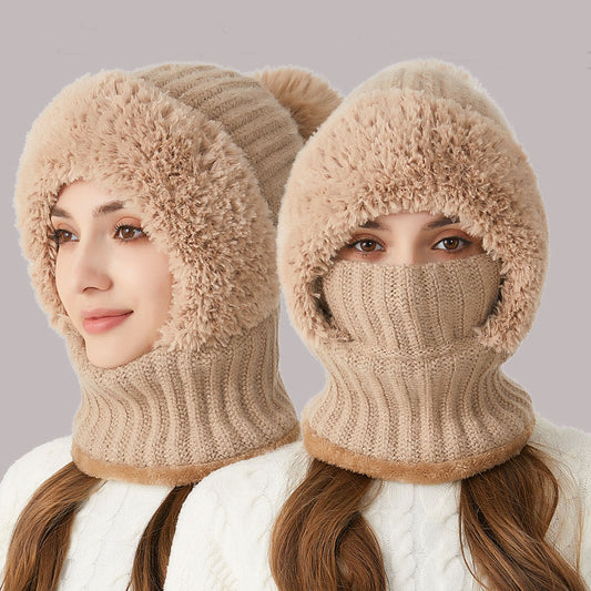 3-in-1 Winter Hat - Windproof Thermal Hat with Neck Gaiter & Ear Cover